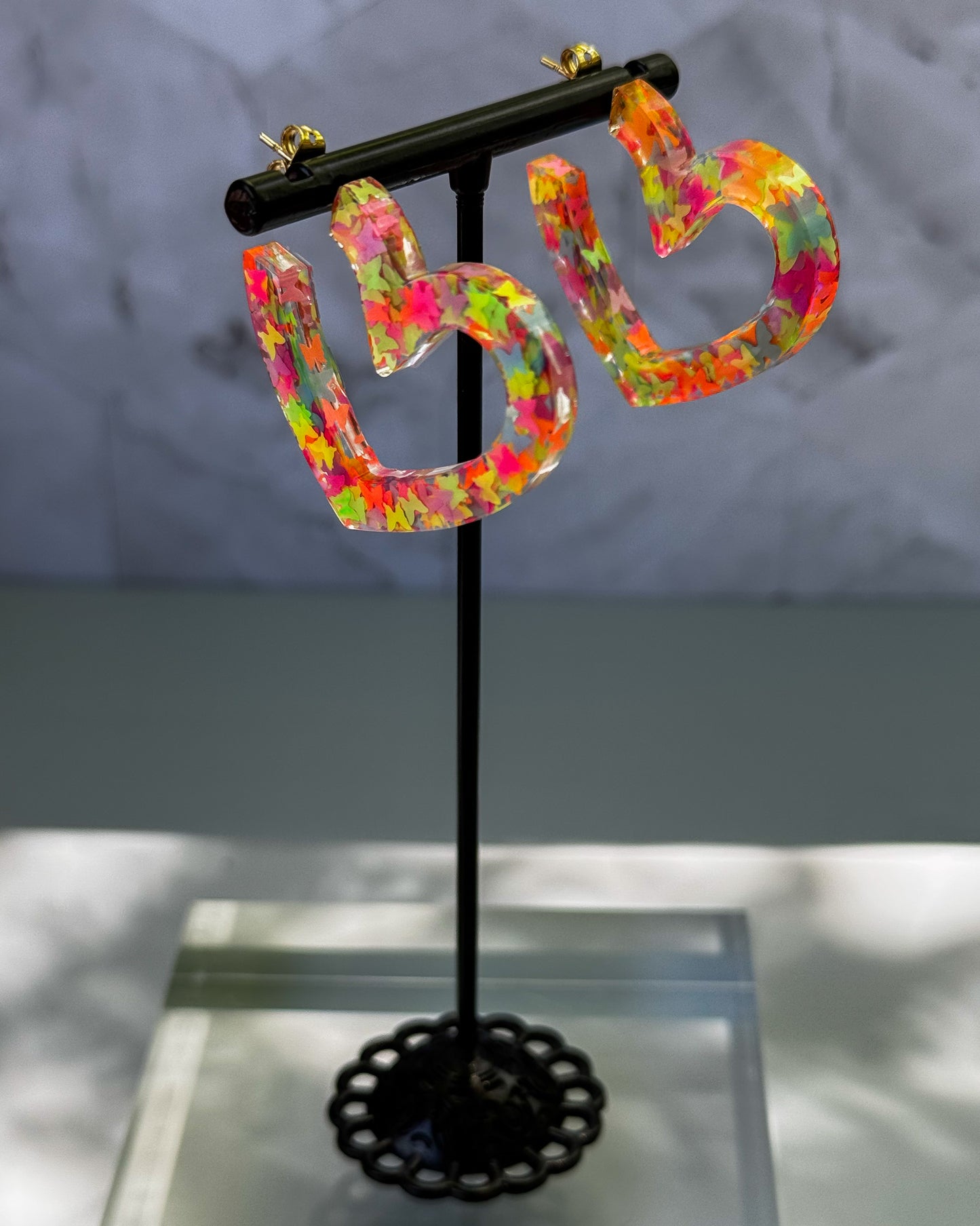 Flutter Pop Heart Earrings