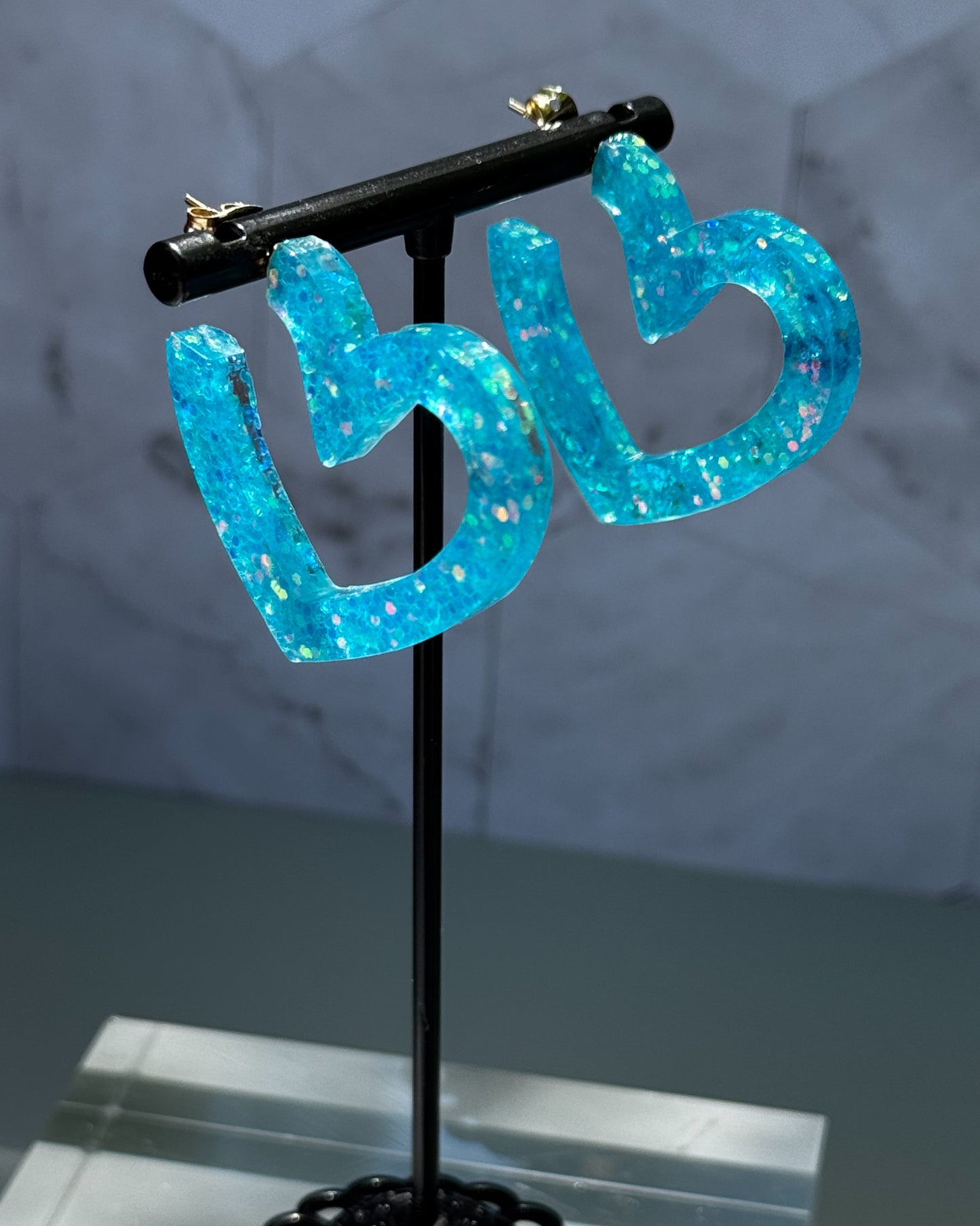 Ocean Bloom Heart Earrings